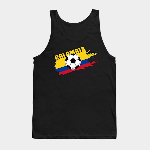 Colombia Soccer Colombia Futbol Football Colombian soccer Flag Jersey Tank Top by JayD World